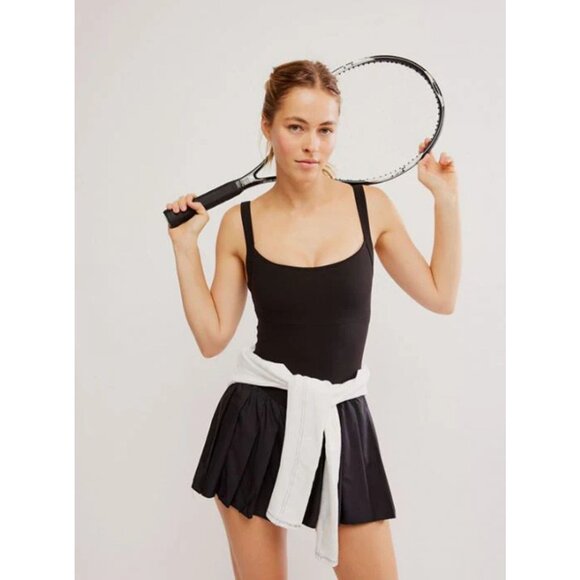 Free People Movement Black Swing Of Things Mini Dress Size Medium 26702 - Picture 2 of 13